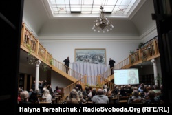 Відкриття картини у бібліотеці Стефаника у Львові, 30 вересня 2019 року