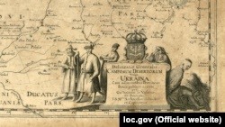 Фрагмент мапи України 1648 року