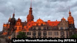 Дрезден. Палац-резиденція під час заходу сонця
