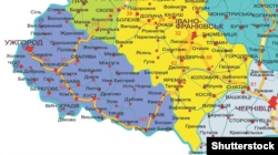 Мапа Закарпатської області