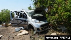 Розбитий цивільний автомобіль на Херсонщині